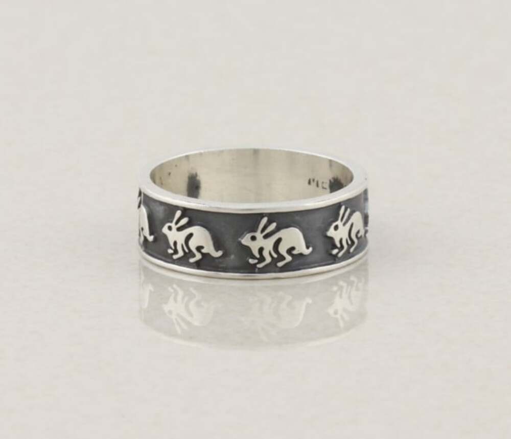 Sterling Silver Animal Bunny Rabbit Band Ring Size 10